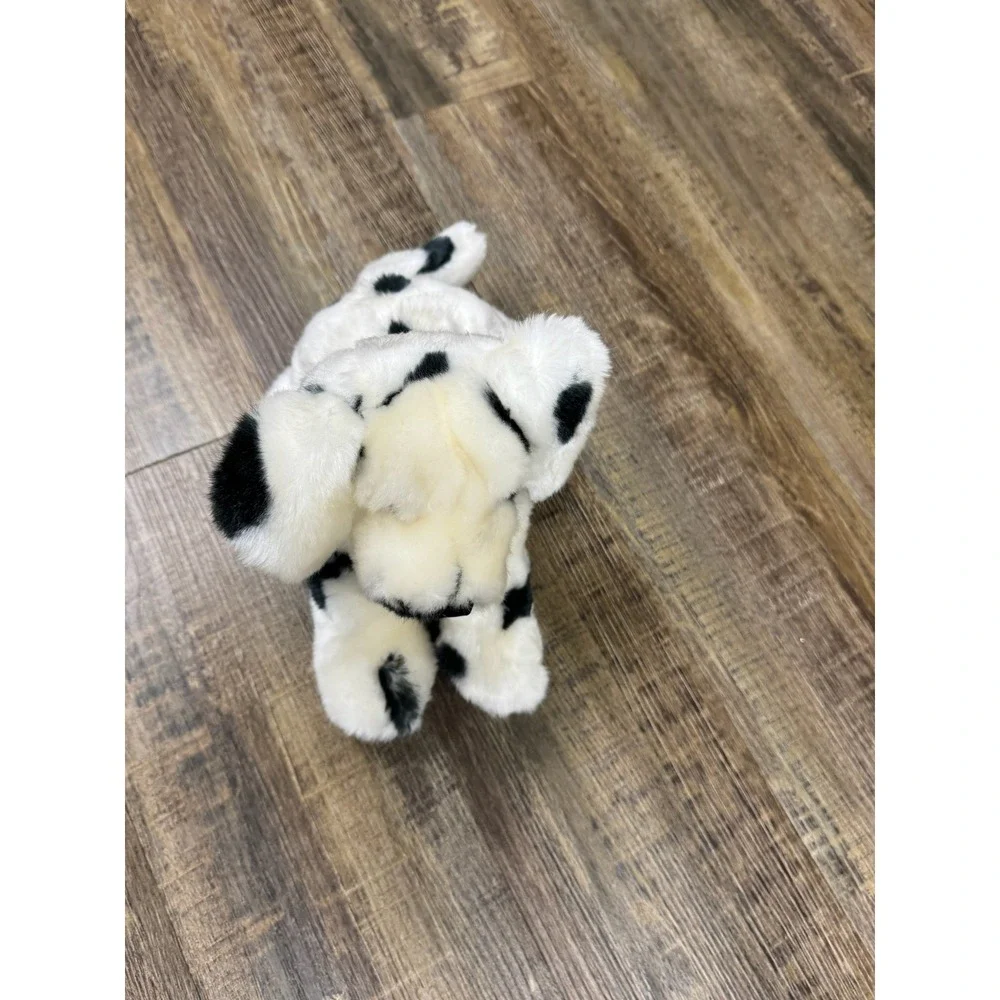 Dalmatian Puppy Dog Plush Stuffed Animal Black White Spotted Floppy 10 Inch